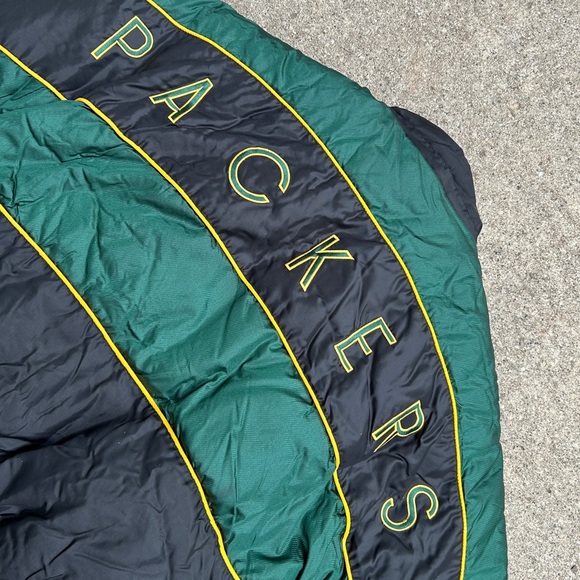 Vintage Green Packer Packers Reversible & Removable Hood Jacket - Picture 2 of 7